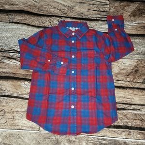 Wonder Nation Checker L/S Button Down Shirt